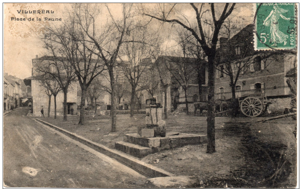 VILLEREAL-RARE PLACE DE LA PRUNE- - Autres & Non Classés