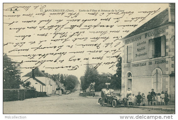 18 SANCERGUES / Eglise De Filles Et Avenue De La Gare / - Sancergues