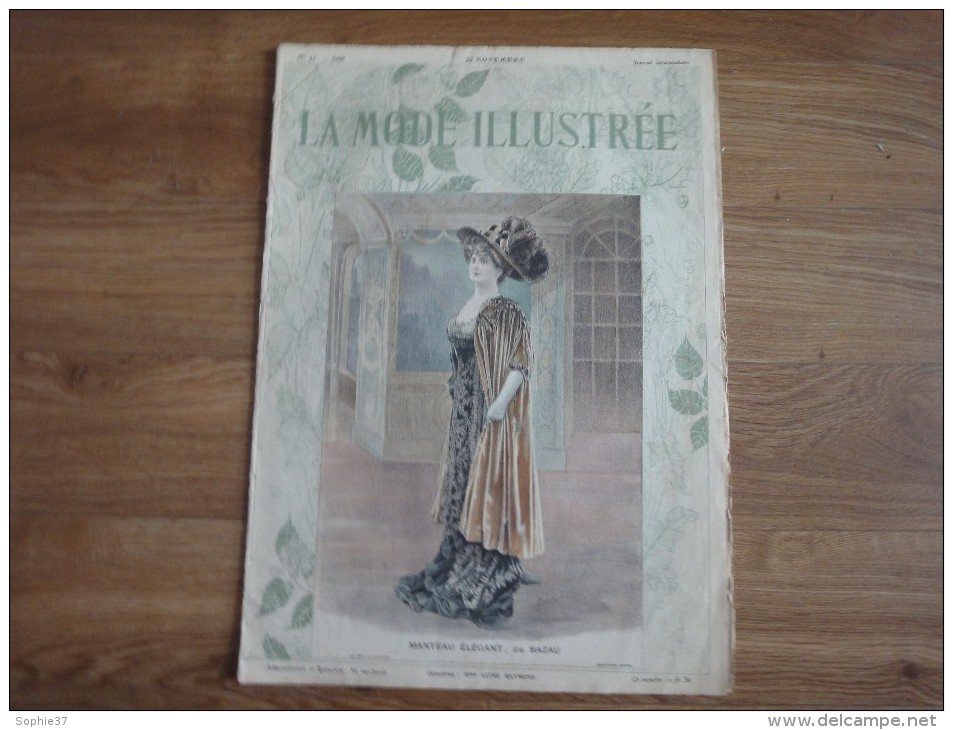 Revue LA MODE ILLUSTREE N°47 Novembre 1908 Avec Patron - Mode
