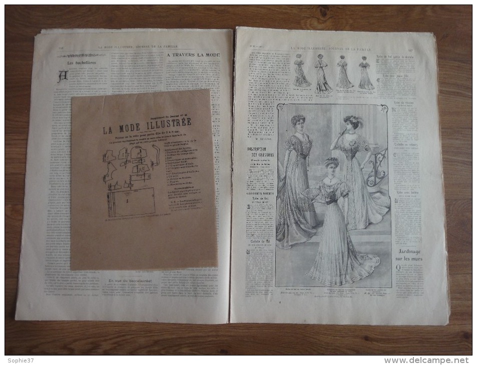 Revue LA MODE ILLUSTREE N°38 Septembre 1907 Avec Patron - Fashion