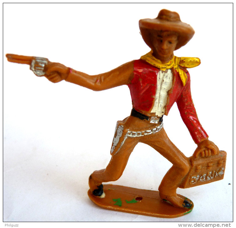 FIGURINE COMANSI - COWBOY AVEC REVOLVER ET SACOCHE - Pas JESCO LAFREDO REAMSA ... - Militaires