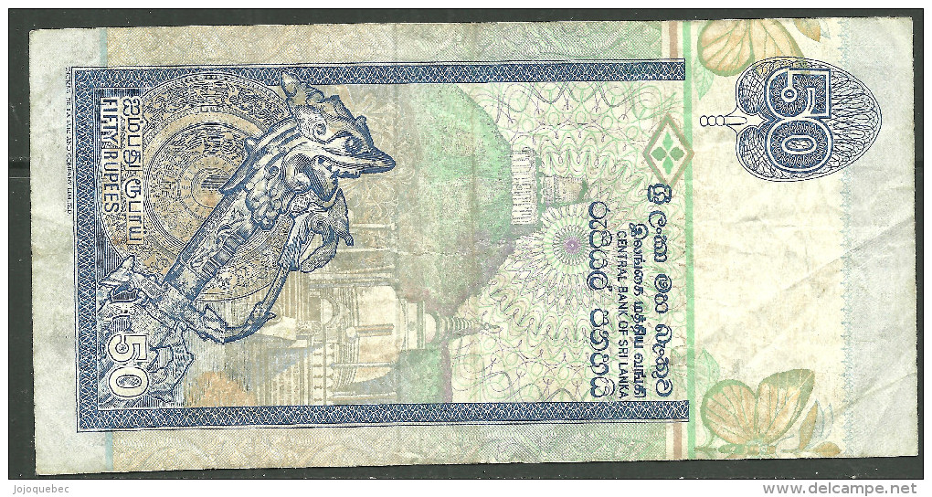 Billet De Sri-Lanka, 50 Rupees,  CENTRAL BANK OF SRI LANKA, 50 RUPEES - Sri Lanka