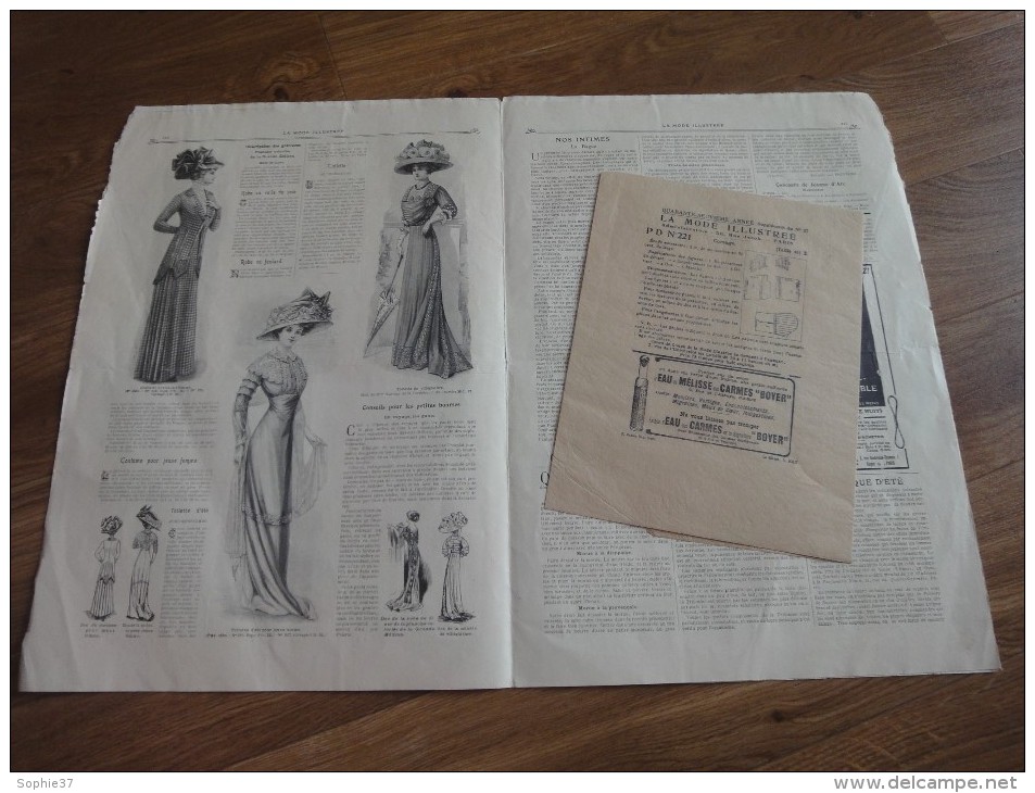 Revue LA MODE ILLUSTREE N°27 Juillet 1909 Avec Patron - Fashion