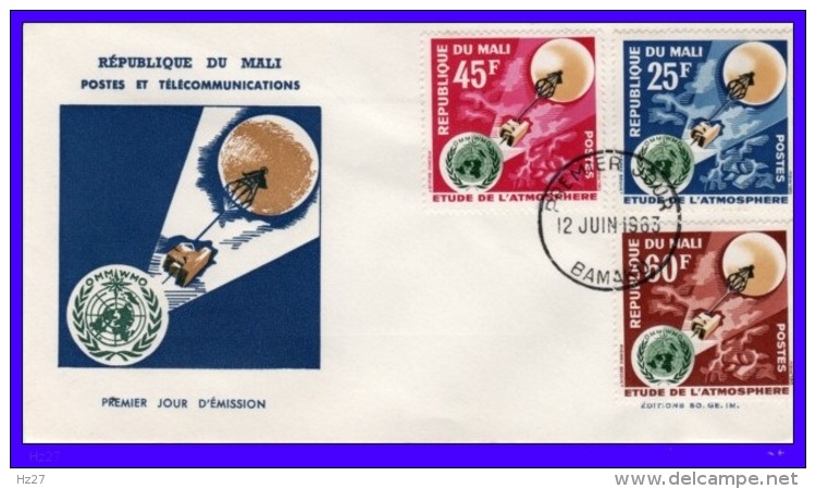 FDC Répub. Du Mali  Etude De L´Atmosphère 1963 - Mali (1959-...)