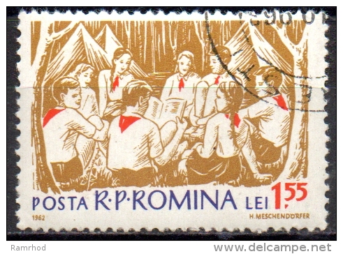 ROMANIA 1962 Children - 1l55 Pioneers Around Campfire  FU - Oblitérés