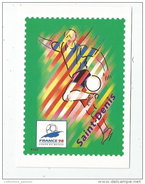 Carte Postale , Entier Postal , Vierge , Sport , Football , Coupe Du Monde 1998 , SAINT DENIS - PAP:  Varia (1995-...)