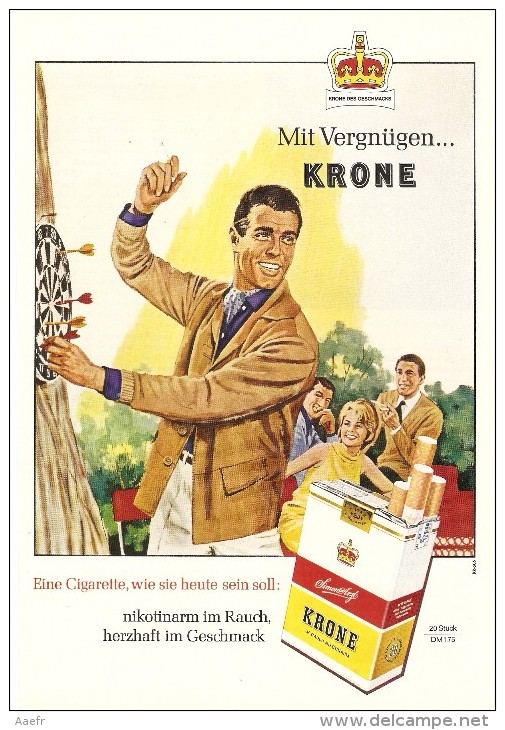 Reklame Cigarette KRONE X 2 - Dokumente