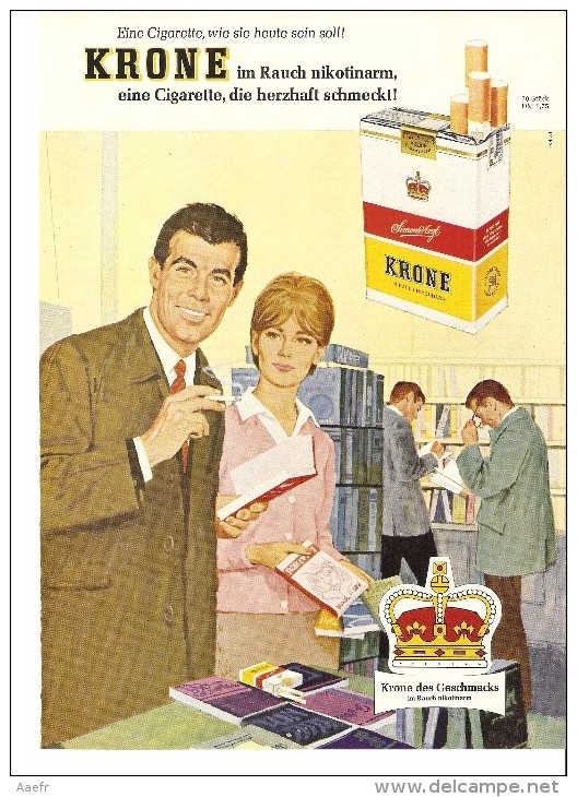 Reklame Cigarette KRONE X 2 - Documenten