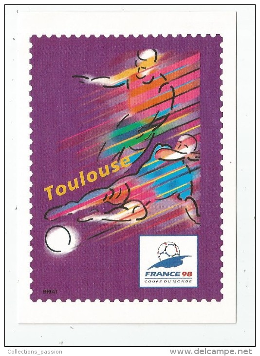 Carte Postale , Entier Postal , Vierge , Sport , Football , Coupe Du Monde 1998 , TOULOUSE - PAP:  Varia (1995-...)