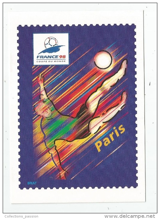 Carte Postale , Entier Postal , Vierge , Sport , Football , Coupe Du Monde 1998 , PARIS - PAP:  Varia (1995-...)