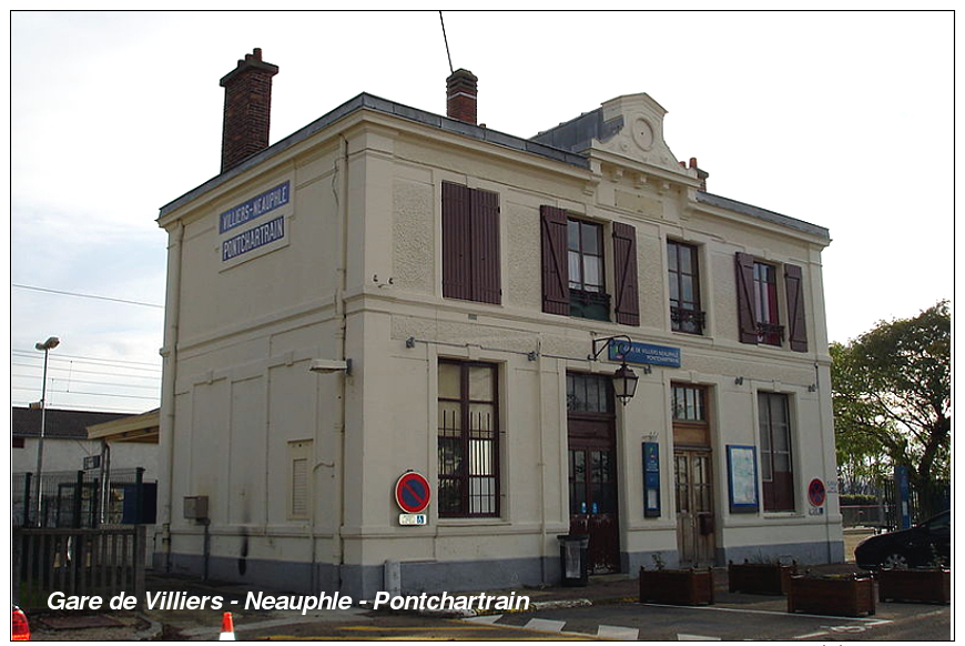 Gare De Villiers - Neauphle - Pontchartrain , Département Des Yvelines - Une Photo Reproduit Carte Postale  10x15 Cm. - Stations Without Trains