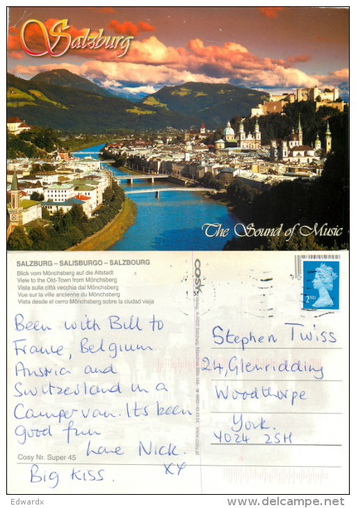 Salzburg, Austria Postcard Posted 2004 Stamp - Salzburg Stadt