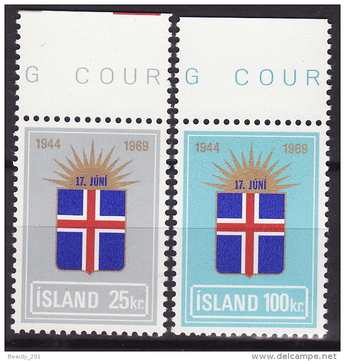ICELAND 1969. MNH, Mi 430/31 - Nuevos