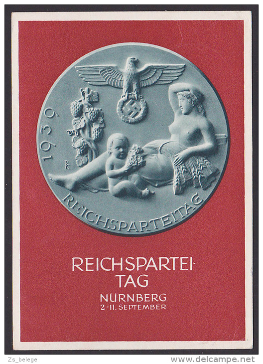 DR 6 Pf. Propaganda Reichsparteitag Des Friedens Nürnberg SSt. Neustadt (Tafelfichte) Isergebirge P 282 Gest. - Autres & Non Classés