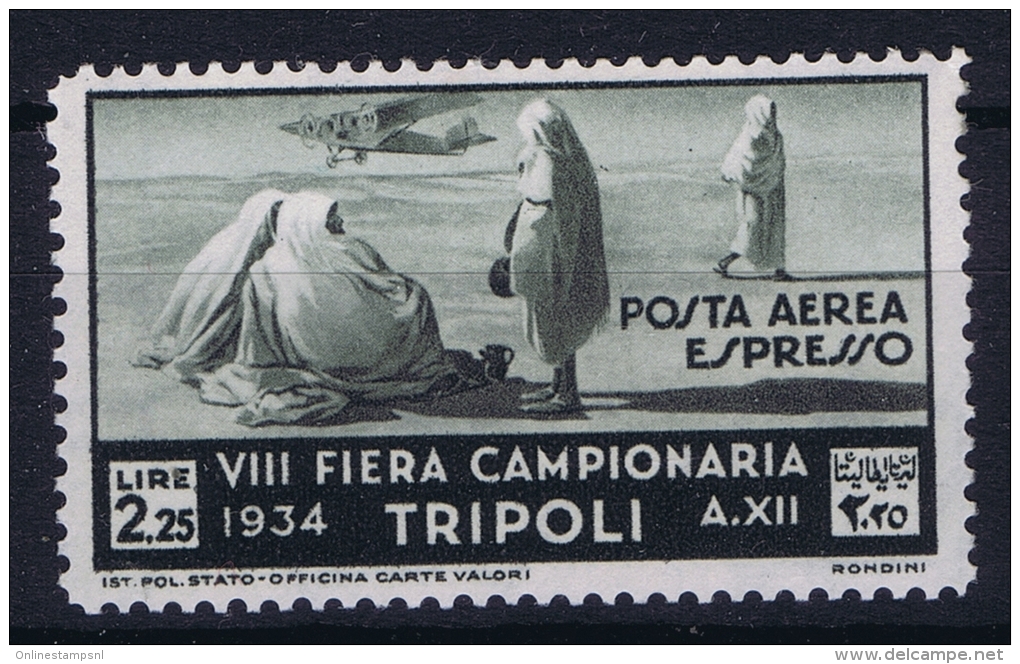 Italy: Tripolitana  Sa Nr A19 - A20   MH/* Posta Aera - Tripolitaine