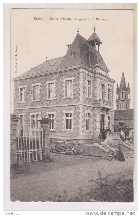 CPA DPT 22 EVRAN, NOUVELLE MAIRIE En 1908!! - Evran