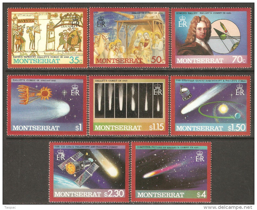 Montserrat 1986 Mi# 622-629 ** MNH - Halley’s Comet / Space - Montserrat