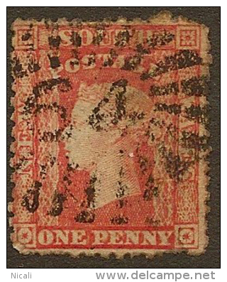 NSW 1860 1d Scarlet QV SG 154 U #NT145 - Used Stamps