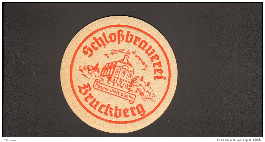 Bierdeckel Rund Schloßbrauerei Bruckberg, Kaspar Dietz & Sohn - Bierdeckel