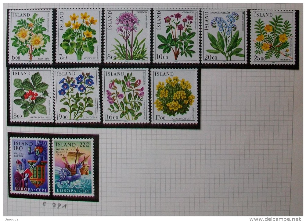 E221 - ISLANDA - 1983/4/5  - " Serie Complete Anni 1983,1984,1985 FIORI 10 Valori " MNH Nuovi - Unused Stamps