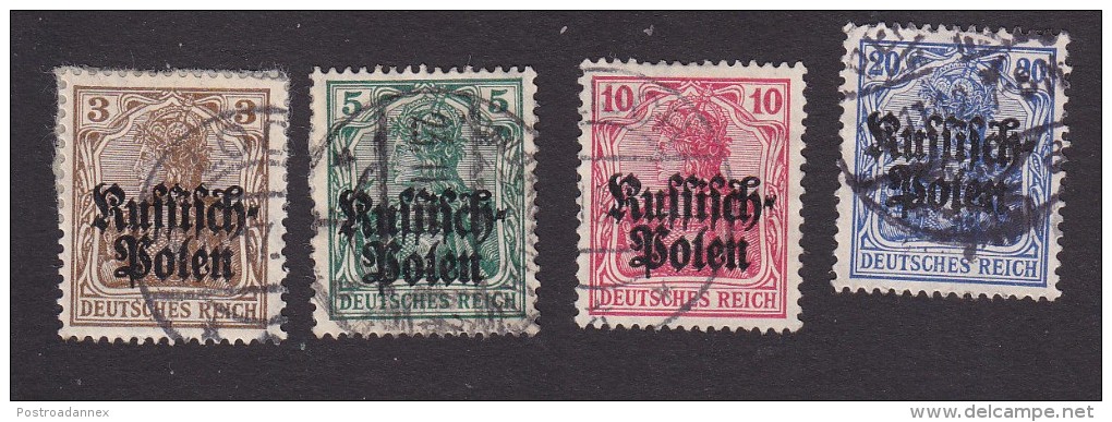 Poland, Scott #N5, Used, German Stamps Overprinted, Issued 1915 - Other & Unclassified