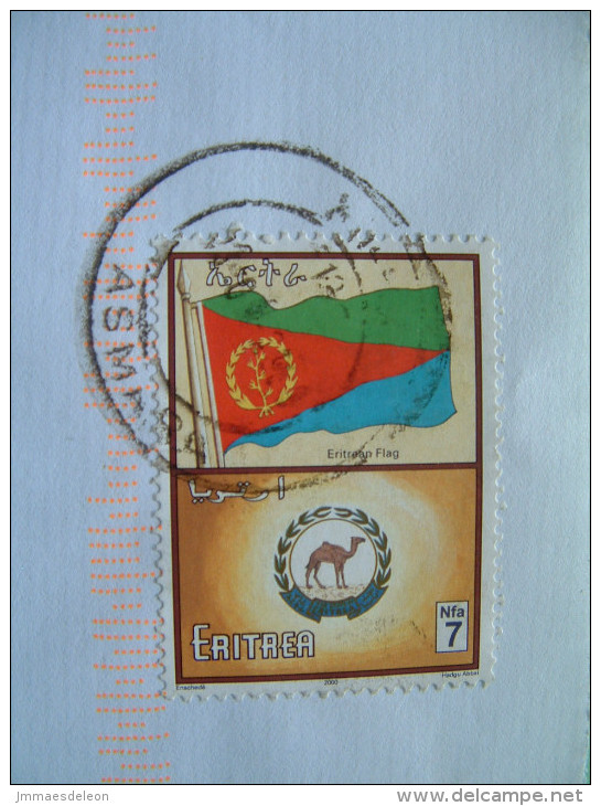 Eritrea 2006 Cover To England - Flag - Camel - Seal - Eritrea