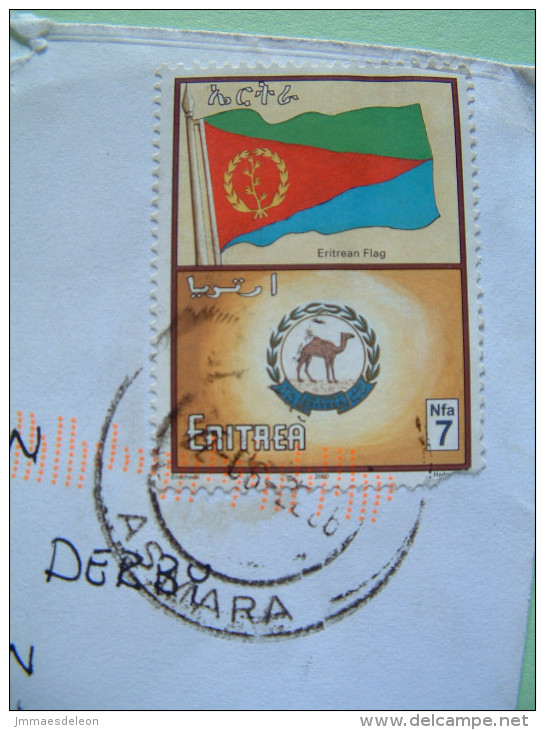 Eritrea 2006 Cover To England - Flag - Camel - Seal - Eritrea