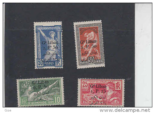 GRAN LIBANO  1924 - Yvert 45/48 (MNH) - VIII Olimpiade - Neufs