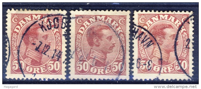 #K1584. Denmark 1913. Michel 73. 3 Items/ Second-rate. Used(o). - Gebraucht