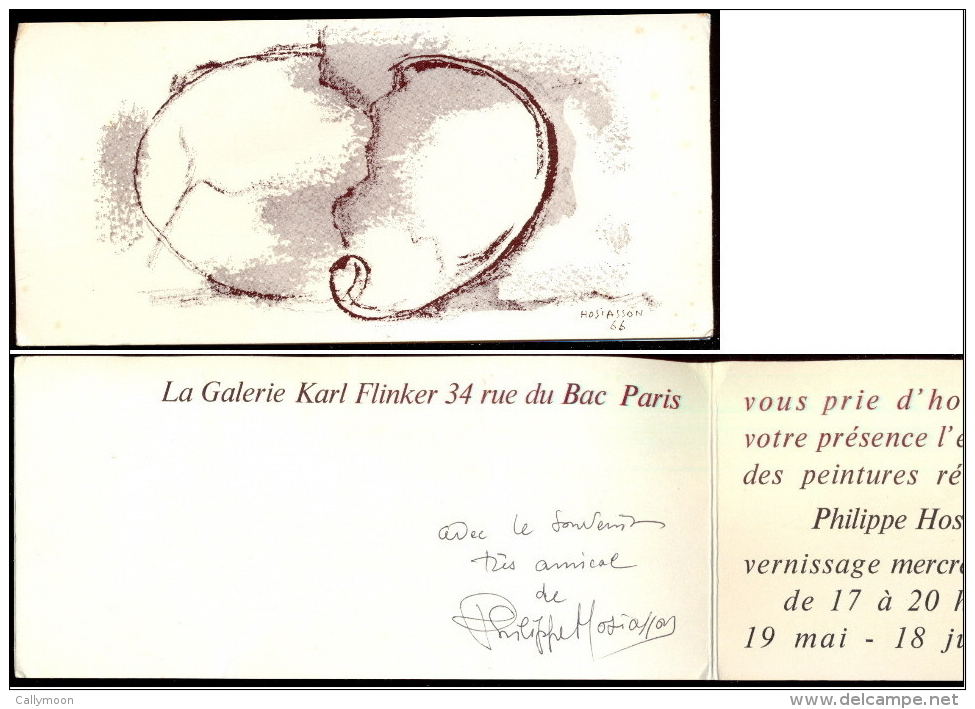 Invitation - Autographe De Philippe HOSIASSON, En 1966. - Autres & Non Classés