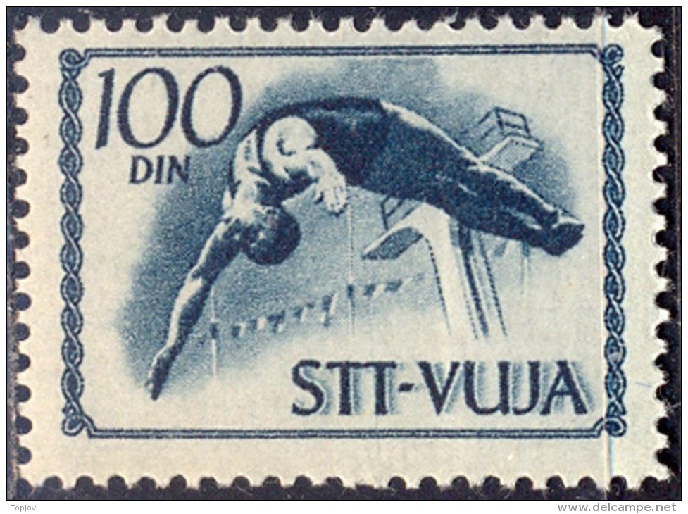 SLOVENIJA - YUGOSLAVIA - TRIESTE - VUJA - ZONA B - SPORT - DIVE  - **MNH - 1952 - Duiken