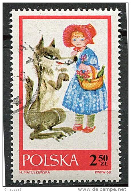 (cl 6 - P.39) Pologne Ob  N° 1682 (ref. Michel Au Dos) -  "Le Petit Chaperon Rouge" Loup  - - Oblitérés