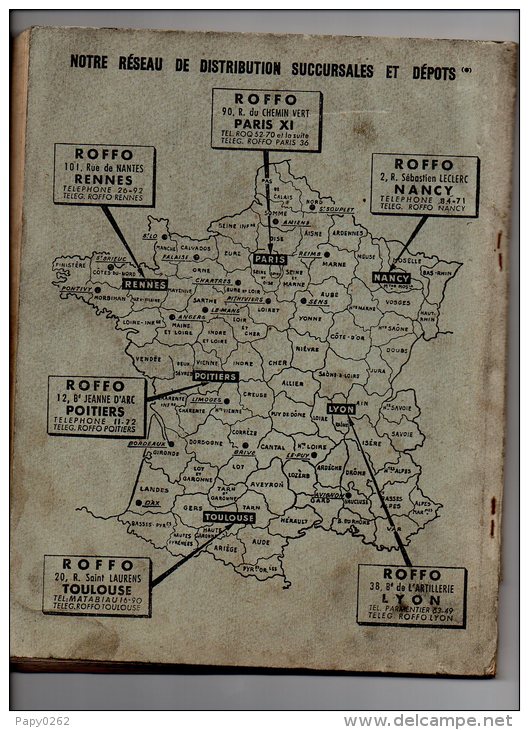 550 I) PARIS- CATALOGUE AGRICOLE ROFFO -  No 57 - 136 PAGES - Matériel Et Accessoires