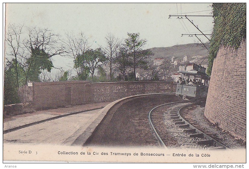 76 -- Seine Maritime -- Collection De La Cie Des Tramways De Bonsecours -- Série D3 -- Entrée De La Côte - Bonsecours