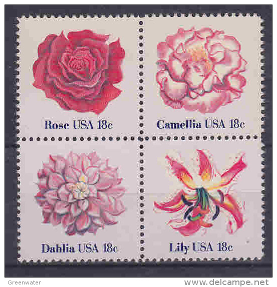 United States 1981 Flowers 4v ** Mnh (20252) - Sonstige & Ohne Zuordnung