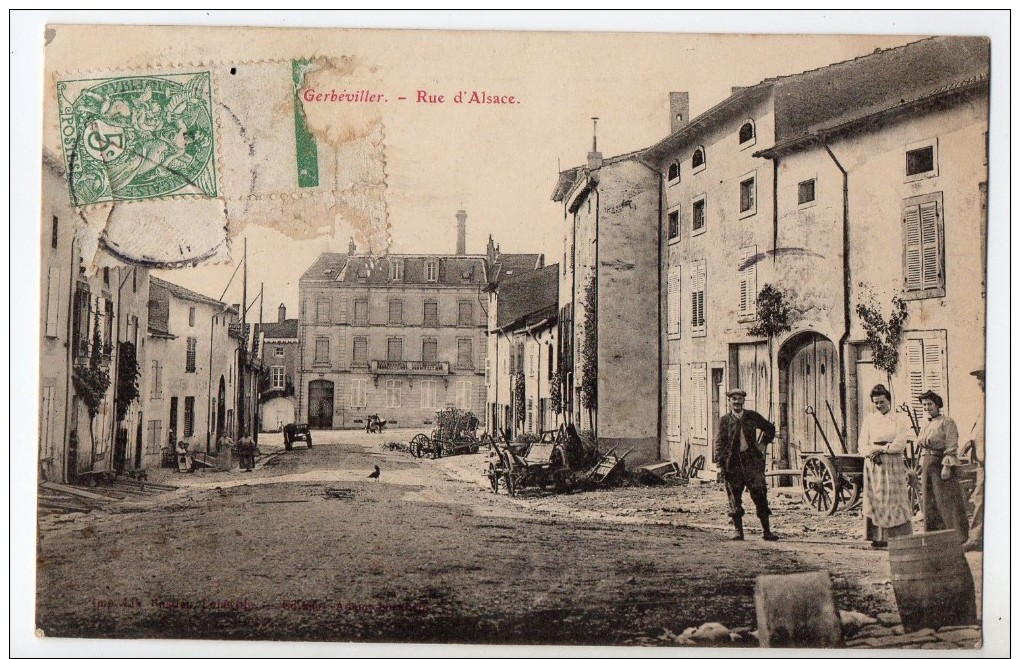 S1607 @ 54 @ GERBEVILLER @ BELLE CPA : RUE D'ALSACE @ A VOIR - Other & Unclassified