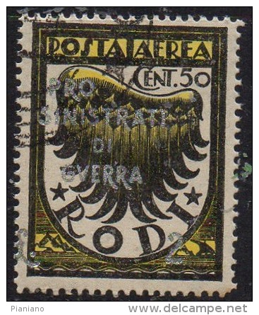 PIA - EGEO  - 1934 : Ala  Stilizzata -VARIETA´  (SAS  P.A. 56) - Egeo