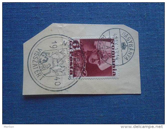 Hungary  Nagybánya Baia Mare  Visszatért  Handstamp On Romanian  Stamp  1940  S0471.7 - Ortsausgaben