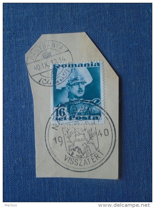 Hungary  Nagybánya Baia Mare  Visszatért  Handstamp On Romanian  Stamp  1940  S0471.12 - Ortsausgaben