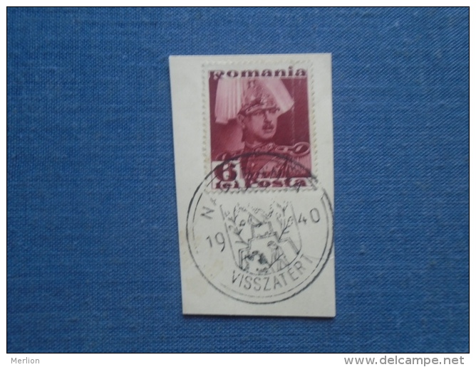 Hungary  Nagybánya Baia Mare  Visszatért  Handstamp On Romanian  Stamp  1940  S0471.16 - Lokale Uitgaven