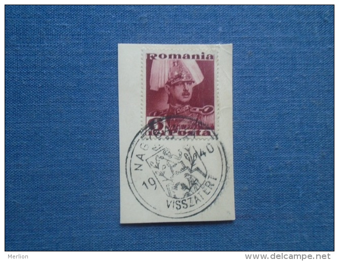 Hungary  Nagybánya Baia Mare  Visszatért  Handstamp On Romanian  Stamp  1940  S0471.17 - Emissions Locales