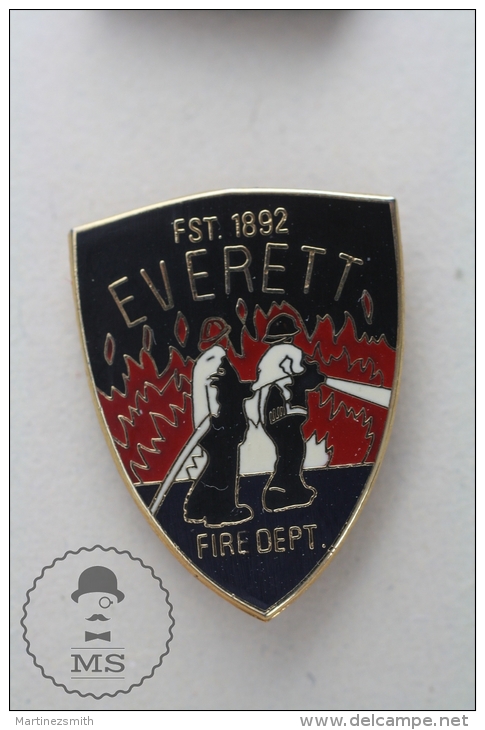 Everett Fire Department - Fireman Firefighters - Enamel Pin Badge #PLS - Pompieri