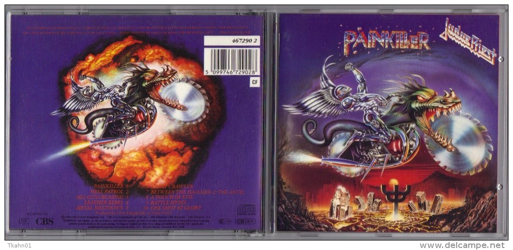 ALBUM  C-D  JUDAS PRIEST  " PAINKILLER  "  DE  1990 - Hard Rock & Metal