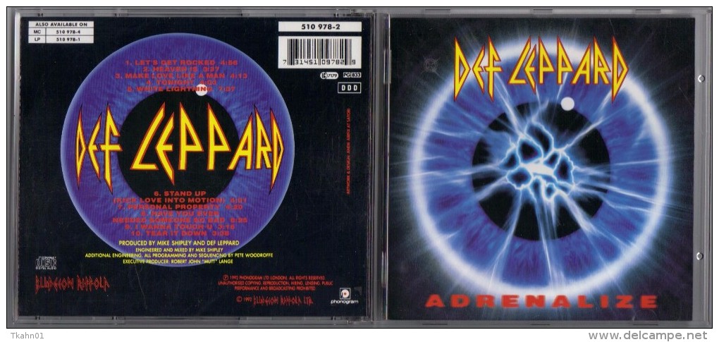 ALBUM  C-D  DEF LEPPARD  " ADRENALIZE  "  DE  1992 - Hard Rock En Metal