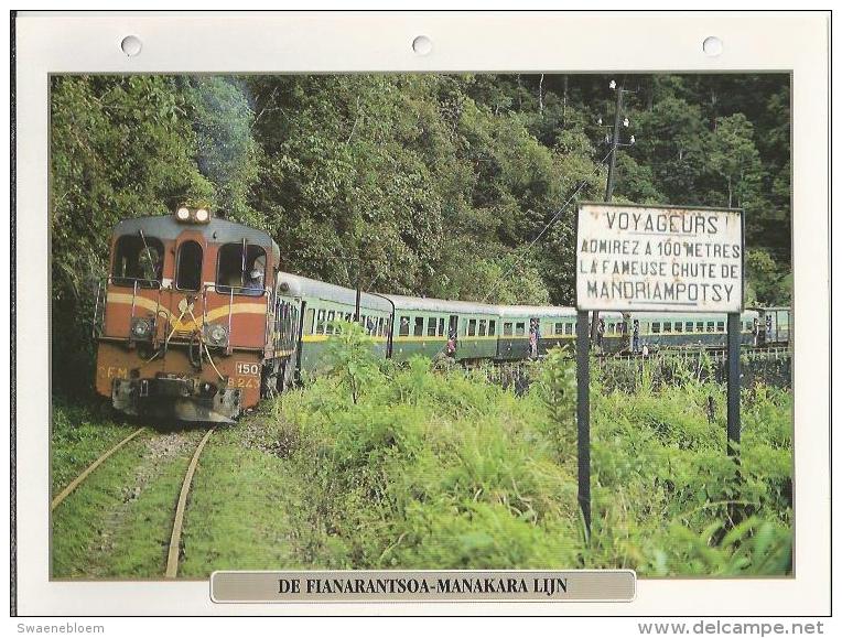 Trein.- Train - Locomotive - De Fianarantsoa-Manakara Lijn In Madagascar. Zie Ook De Achterzijde. 2 Scans - Eisenbahnen