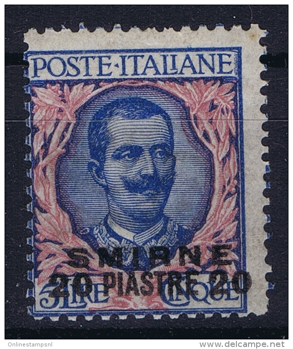 Italy  Levant Smirne Sa Nr Nr 7 MNH/** Postfrisch - European And Asian Offices