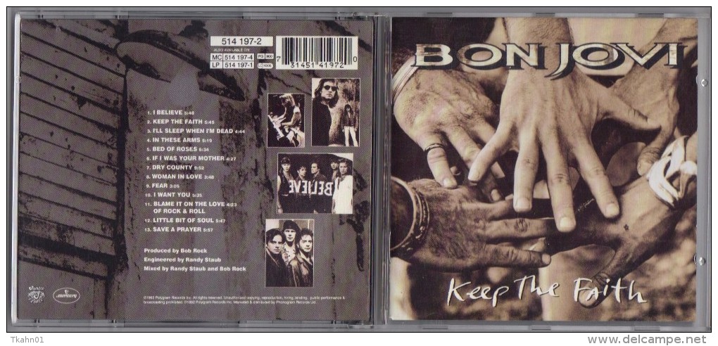 ALBUM  C-D  BONJOVI  " KEEP THE FAITH  "  DE  1992 - Hard Rock En Metal