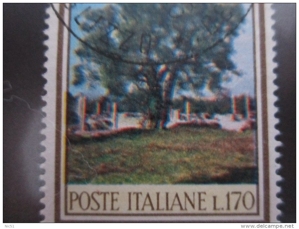 Italia / Italy / Italie -1966 L. 170 OLIVO COLORI MOSSI  - - Variétés Et Curiosités