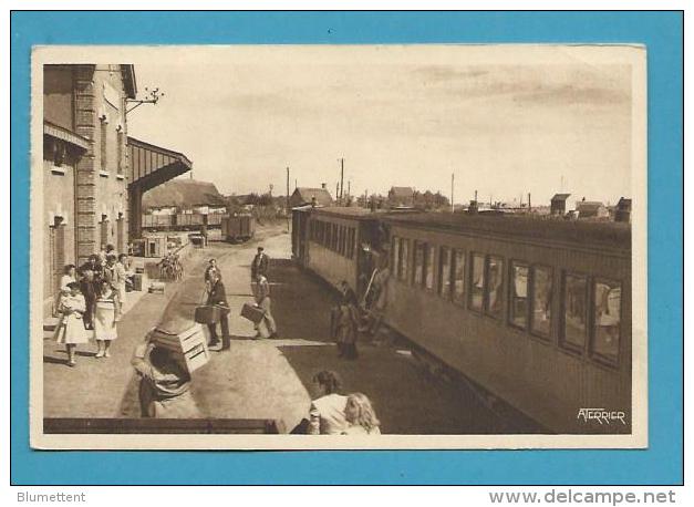 CPSM 5126 -beau Plan Train Tortillard En Gare  De CAYEUX SUR MER 80 - Cayeux Sur Mer