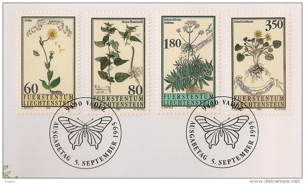 VISCUM ALBUM. Plantes Medicinales, 9 FDC 1995 : 9 ENVELOPPES. - Lettres & Documents